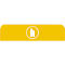 Informatiebord voor Rubbermaid configureerbaar recyclingstation, voor 125 liter containerunit, B 610 x H 203 x D 20 mm, kunststof, geel