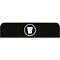 Informatiebord voor Rubbermaid configureerbaar recyclingstation, voor 125 liter containerunit, B 610 x H 203 x D 20 mm, restafval, zwart