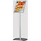 Informatiestandaard - aluminium - B 420 x D 300 x H 1000/964 mm - voor A4-formaat - staand of liggend -anti reflecterende beschermfolie - A4 verwisselbaar frame