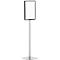 Infostandaard INFO SIGN STAND BASIC met 2 magnetische infoframes DURAFRAME MAGNETIC- metaal - voor A3 formaat - antraciet/grijs