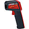 Infrarot-Thermometer mit roter Auslösetaste und rotem Akzent. Auf dem Gerät steht "CAUTION".