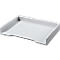 White tray with textured bottom, photographed diagonally from above.