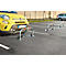 Inklapbare parkeerbeugel Mottez - B 1020 x H 460 mm - cilinderslot - stalen buis
