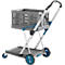 Inklapbare transportwagen CLAX® - met vouwkrat - 46 L - grijs/petrol