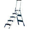 Inklapbare trap met beugel, aluminium, 5 treden