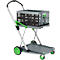 Inklapbare trolley CLAX® incl. vouwkrat, 46 l, grijs/groen