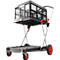 Inklapbare trolley CLAX® incl. vouwkrat, 46 l, grijs/rood