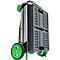 Inklapbare trolley CLAX®- met vouwkrat - 46 L - grijs/groen