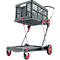 Inklapbare trolley CLAX®- met vouwkrat - 46 L - grijs/rood