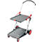 Inklapbare trolley CLAX®- met vouwkrat - 46 L - grijs/rood