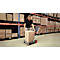 Inklapbare trolley CLAX®- met vouwkrat - 46 L - grijs/rood