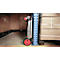 Inklapbare trolley CLAX®- met vouwkrat - 46 L - grijs/rood