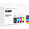 KMP inkt-multipack met vier flessen (zwart, cyaan, magenta, geel) voor Canon PIXMA-printers.
