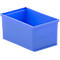 Blue storage box, rectangular, with the lettering SCHÄFER KASTEN. Open top.