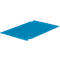 Blue rectangular piece of fabric, with slightly rounded corners.