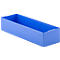 Blue plastic magazine in a rectangular design, for storing materials.