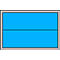 Rectangle with gray frame and a light blue area, divided horizontally.