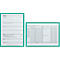 Insteekhoes, magnetisch, PET-folie, A4 horizontaal/verticaal, groen, 5 stuks