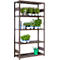 Insteekstelling bloemen of allround ORDO Flex - stalen - modulaire - B 1060 x D 435 x H 2000 mm - draagvermogen 1200 kg - poedercoating roestbruin
