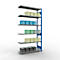 Insteekstelling MULTIplus250 Express - aanbouwsectie - B 1300 x D 400 x H 2500 mm - 6 legborden - draagvermogen 250 kg - staal - lichtgrijs