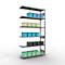 Insteekstelling MULTIplus250 Express - aanbouwsectie - B 1300 x D 400 x H 2500 mm - 6 legborden - draagvermogen 250 kg - staal - verzinkt