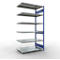 Insteekstelling MULTIplus250 Express - aanbouwsectie - B 1300 x D 800 x H 2500 mm - 6 legborden - draagvermogen 250 kg - staal - lichtgrijs