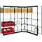 Insteekstelling Stora 100, open hoekkast bouwdeel, 4 legborden, B 370 mm + diepte