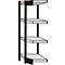 Insteekstelling Stora 100, open hoekkast bouwdeel, 4 legborden, B 370 mm + diepte