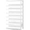 Insteekstelling voor wijnflessen - basissectie - B 1000 x D 300 x H 1750 mm - 7 legborden - draagvermogen per legbord 35 kg - gepoedercoat - lichtgrijs RAL 7035
