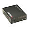 Ein schwarzer Ethernet-Medienkonverter von Intellinet, DC 5V, FCC-konform.