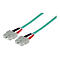 Intellinet Fiber Optic Patch Cable, OM3, SC/SC, 2m, Aqua, Duplex, Multimode, 50/125 µm, LSZH, Fibre, Lifetime Warranty, Polybag - Patch-Kabel - 2 m - Aquamarin