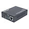 Schwarzer Intellinet Gigabit Ethernet Medienkonverter mit SFP- und UTP-Anschluss.