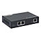 Schwarzer Netzwerk-Extender mit drei RJ45-Ports und der Aufschrift Intellinet.