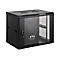 Intellinet Network Cabinet, Wall Mount (Standard), 15U, Usable Depth 500mm/Width 540mm, Black, Assembled, Max 60kg, Metal & Glass Door, Back Panel, Removeable Sides,Suitable also for use on desk or floor,19",Parts for wall install (eg screws/rawl ...