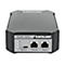 Schwarzer 10G PoE++ Injektor von Intellinet mit Anschlüssen für PoE Out und Data In vor weißem Hintergrund.