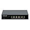 Grauer 5-Port Gigabit Switch von Intellinet mit PoE-Funktion auf weißem Hintergrund.