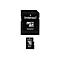 Intenso Micro SDHC Speicherkarte mit SD-Adapter auf weißem Hintergrund.