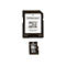 SD-Karte und Adapter von Intenso, vor weißem Hintergrund. Aufdruck: micro SDHC, 32GB.