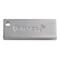 Silberner USB-Stick mit abgerundeten Ecken und dem geprÃ¤gten Schriftzug (Intenso)Â® sowie einem Loch zum AufhÃ¤ngen.