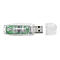 Transparenter USB-Stick mit offenem GehÃ¤use und grÃ¼nem Innenleben. Aufschrift: (Intenso).