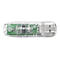 Transparenter USB-Stick mit grÃ¼nem Chip und Logo (Intenso).