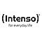 Das Intenso Logo mit dem Claim for everyday life in schwarzer Schrift auf weißem Grund.