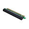 PCI-Express Riser-Karte mit schwarzem Steckplatz auf grüner Platine.