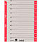 Intercalaires à découper A4 1652 LEITZ®, utilisation universelle, 100 p., rouge