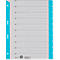Intercalaires à découper A4 1652 LEITZ®, utilisation universelle, 25 p., bleu clair