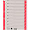 Intercalaires à découper A4 1652 LEITZ®, utilisation universelle, 25 p., rouge