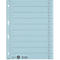 Intercalaires à découper LEITZ®, format A4, numérotés, 100 p., bleu clair