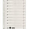 Intercalaires à découper n° 1654, format A4, gris, 200 g/m², 100 p.