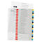 Intercalaires Cosy Leitz®, A4 extra large, inscriptible, perforation universelle, feuille de couverture remplaçable, polypropylène, onglets colorés 1-20
