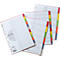 Intercalaires de couleurs en carton, avec page de garde, 10 divisions (5 couleurs)